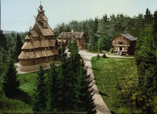 [Gols Church, with Hovenstuen and Staburet, Christiania, Norway]