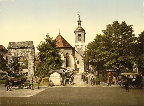 [The roman arch and the church, Aix, France]