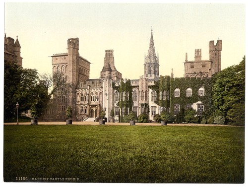 From the east, Cardiff Castle, Wales]