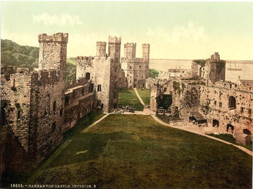 [Interior, looking east, Carnarvon Castle, Wales]
