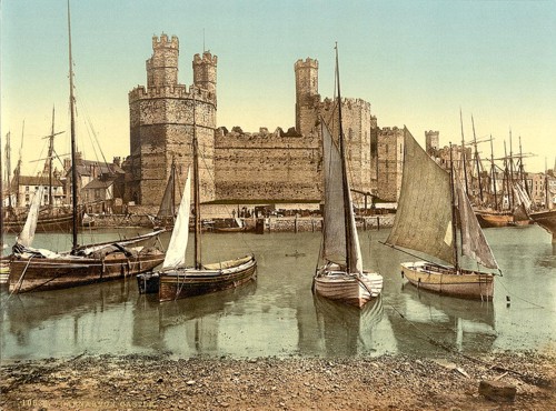 [General view end, Carnarvon Castle, Wales]