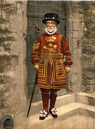[A yeoman of the guard (Beefeater), London, England]