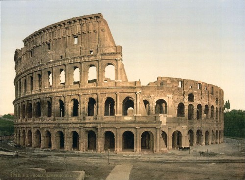 [Exterior of the Coliseum, Rome, Italy]